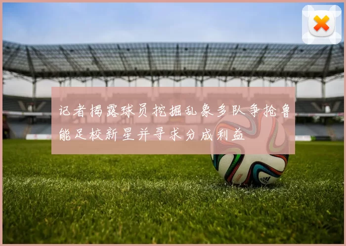 记者揭露球员挖掘乱象多队争抢鲁能足校新星并寻求分成利益
